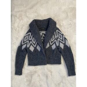 Banana Republic Alpaca Alsh Fair Isle Cardigan Women's Size Small